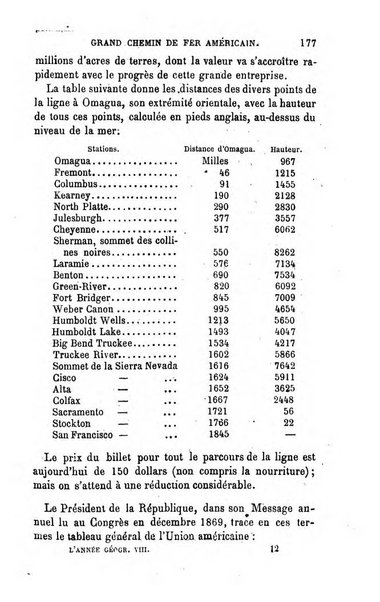 L'annee geographique revue annuelle des voyages de terre et de mer ainsi que des explorations, missions, relations et publications relatives aux sciences geographiques et ethnographiques