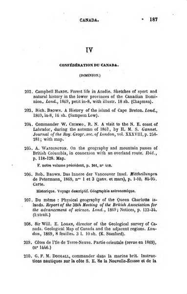 L'annee geographique revue annuelle des voyages de terre et de mer ainsi que des explorations, missions, relations et publications relatives aux sciences geographiques et ethnographiques