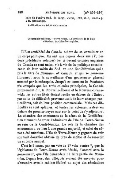 L'annee geographique revue annuelle des voyages de terre et de mer ainsi que des explorations, missions, relations et publications relatives aux sciences geographiques et ethnographiques