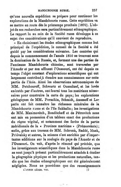 L'annee geographique revue annuelle des voyages de terre et de mer ainsi que des explorations, missions, relations et publications relatives aux sciences geographiques et ethnographiques