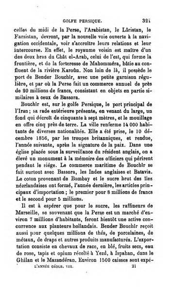 L'annee geographique revue annuelle des voyages de terre et de mer ainsi que des explorations, missions, relations et publications relatives aux sciences geographiques et ethnographiques