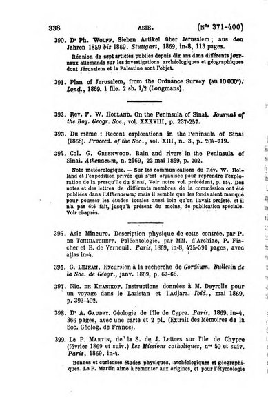 L'annee geographique revue annuelle des voyages de terre et de mer ainsi que des explorations, missions, relations et publications relatives aux sciences geographiques et ethnographiques