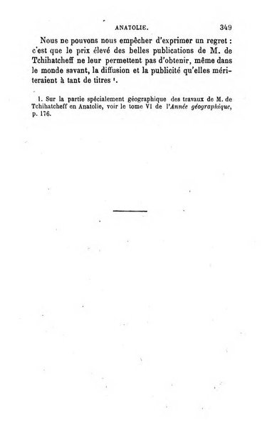 L'annee geographique revue annuelle des voyages de terre et de mer ainsi que des explorations, missions, relations et publications relatives aux sciences geographiques et ethnographiques