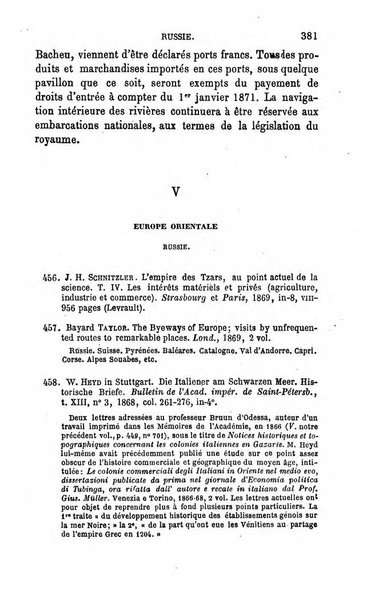 L'annee geographique revue annuelle des voyages de terre et de mer ainsi que des explorations, missions, relations et publications relatives aux sciences geographiques et ethnographiques