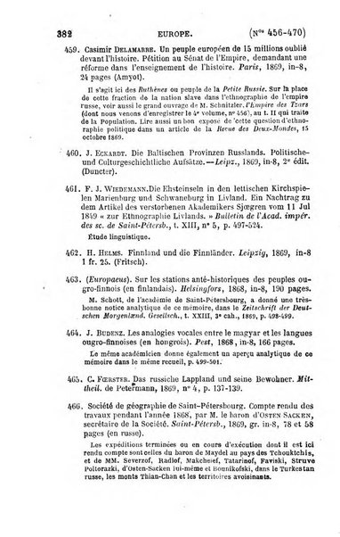 L'annee geographique revue annuelle des voyages de terre et de mer ainsi que des explorations, missions, relations et publications relatives aux sciences geographiques et ethnographiques