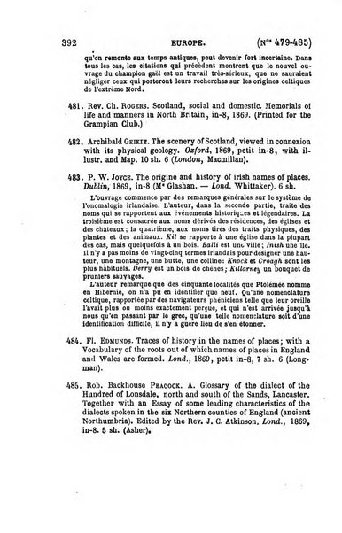 L'annee geographique revue annuelle des voyages de terre et de mer ainsi que des explorations, missions, relations et publications relatives aux sciences geographiques et ethnographiques