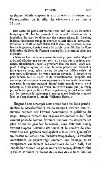 L'annee geographique revue annuelle des voyages de terre et de mer ainsi que des explorations, missions, relations et publications relatives aux sciences geographiques et ethnographiques