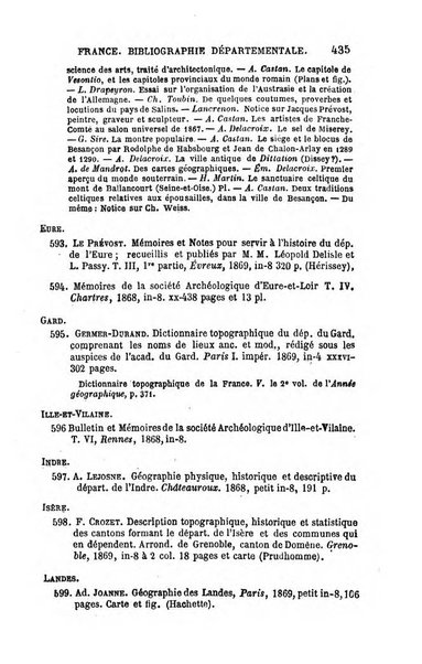 L'annee geographique revue annuelle des voyages de terre et de mer ainsi que des explorations, missions, relations et publications relatives aux sciences geographiques et ethnographiques