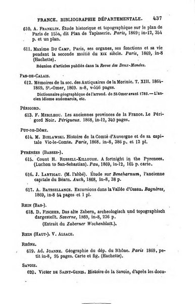 L'annee geographique revue annuelle des voyages de terre et de mer ainsi que des explorations, missions, relations et publications relatives aux sciences geographiques et ethnographiques