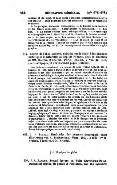 L'annee geographique revue annuelle des voyages de terre et de mer ainsi que des explorations, missions, relations et publications relatives aux sciences geographiques et ethnographiques