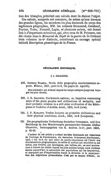 L'annee geographique revue annuelle des voyages de terre et de mer ainsi que des explorations, missions, relations et publications relatives aux sciences geographiques et ethnographiques