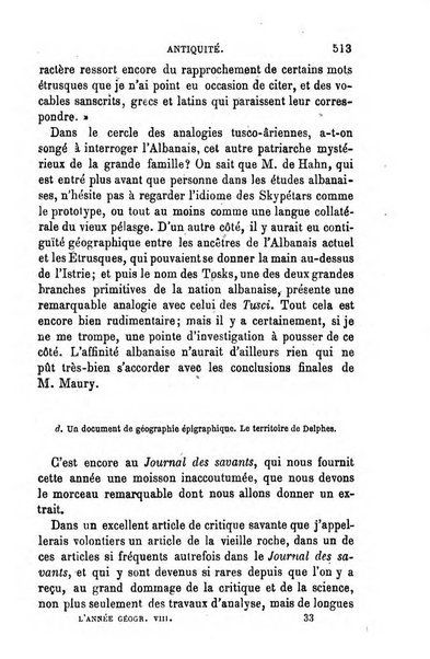 L'annee geographique revue annuelle des voyages de terre et de mer ainsi que des explorations, missions, relations et publications relatives aux sciences geographiques et ethnographiques