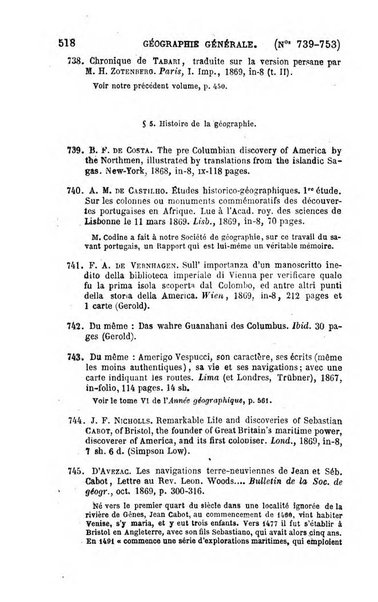 L'annee geographique revue annuelle des voyages de terre et de mer ainsi que des explorations, missions, relations et publications relatives aux sciences geographiques et ethnographiques