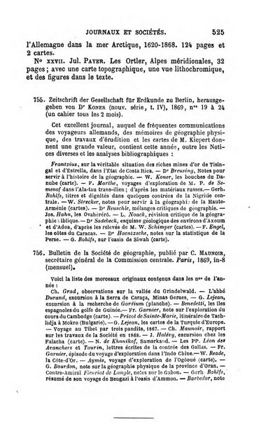 L'annee geographique revue annuelle des voyages de terre et de mer ainsi que des explorations, missions, relations et publications relatives aux sciences geographiques et ethnographiques