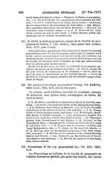 L'annee geographique revue annuelle des voyages de terre et de mer ainsi que des explorations, missions, relations et publications relatives aux sciences geographiques et ethnographiques