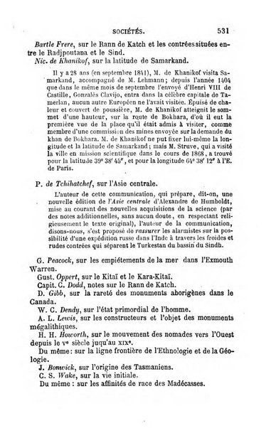 L'annee geographique revue annuelle des voyages de terre et de mer ainsi que des explorations, missions, relations et publications relatives aux sciences geographiques et ethnographiques