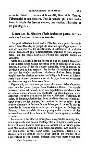 L'annee geographique revue annuelle des voyages de terre et de mer ainsi que des explorations, missions, relations et publications relatives aux sciences geographiques et ethnographiques