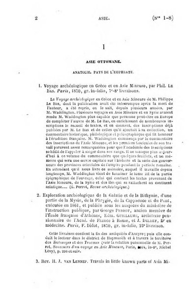 L'annee geographique revue annuelle des voyages de terre et de mer ainsi que des explorations, missions, relations et publications relatives aux sciences geographiques et ethnographiques