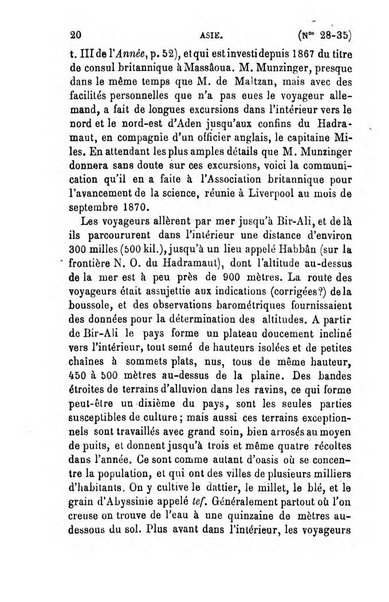 L'annee geographique revue annuelle des voyages de terre et de mer ainsi que des explorations, missions, relations et publications relatives aux sciences geographiques et ethnographiques