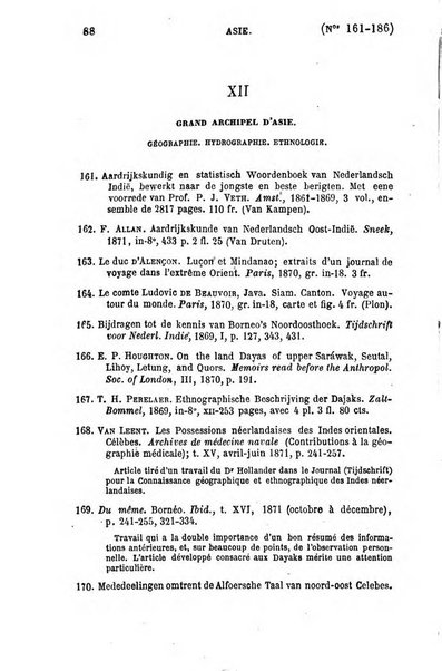 L'annee geographique revue annuelle des voyages de terre et de mer ainsi que des explorations, missions, relations et publications relatives aux sciences geographiques et ethnographiques