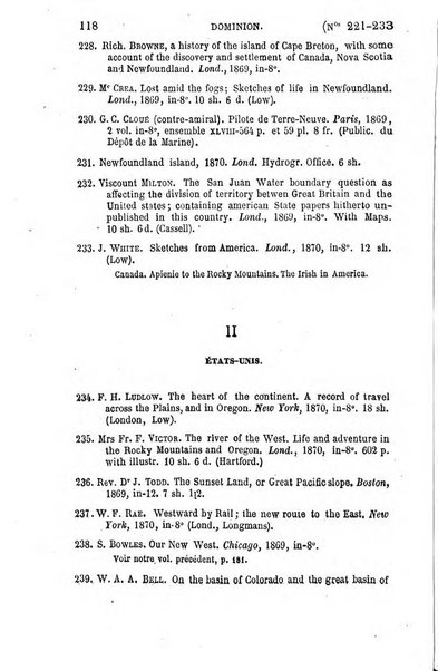 L'annee geographique revue annuelle des voyages de terre et de mer ainsi que des explorations, missions, relations et publications relatives aux sciences geographiques et ethnographiques