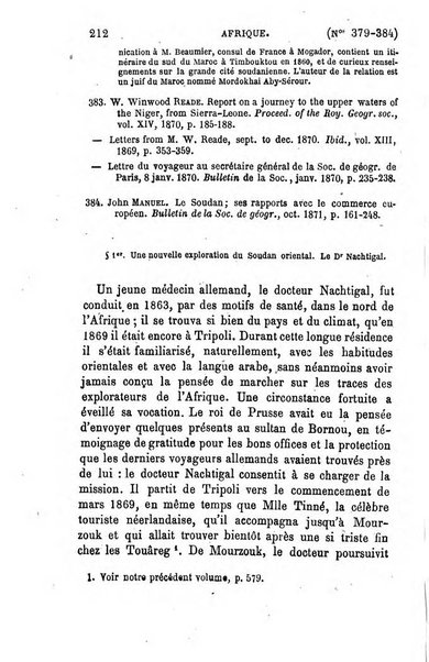 L'annee geographique revue annuelle des voyages de terre et de mer ainsi que des explorations, missions, relations et publications relatives aux sciences geographiques et ethnographiques