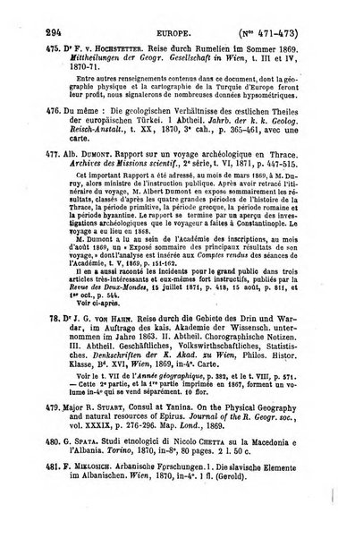 L'annee geographique revue annuelle des voyages de terre et de mer ainsi que des explorations, missions, relations et publications relatives aux sciences geographiques et ethnographiques