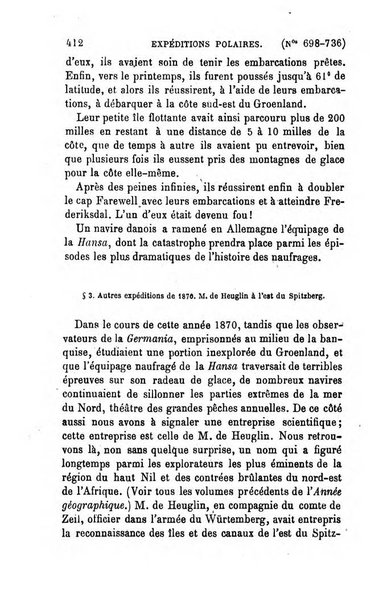 L'annee geographique revue annuelle des voyages de terre et de mer ainsi que des explorations, missions, relations et publications relatives aux sciences geographiques et ethnographiques