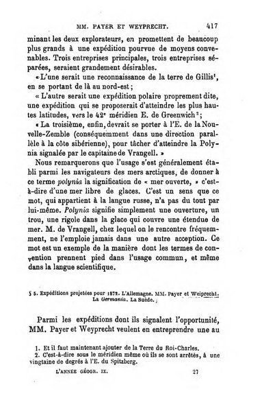 L'annee geographique revue annuelle des voyages de terre et de mer ainsi que des explorations, missions, relations et publications relatives aux sciences geographiques et ethnographiques