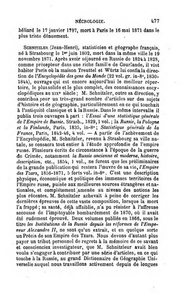 L'annee geographique revue annuelle des voyages de terre et de mer ainsi que des explorations, missions, relations et publications relatives aux sciences geographiques et ethnographiques