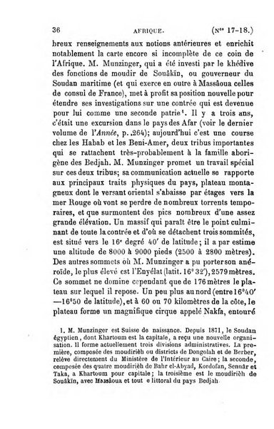 L'annee geographique revue annuelle des voyages de terre et de mer ainsi que des explorations, missions, relations et publications relatives aux sciences geographiques et ethnographiques