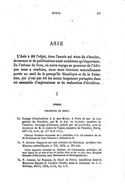 L'annee geographique revue annuelle des voyages de terre et de mer ainsi que des explorations, missions, relations et publications relatives aux sciences geographiques et ethnographiques