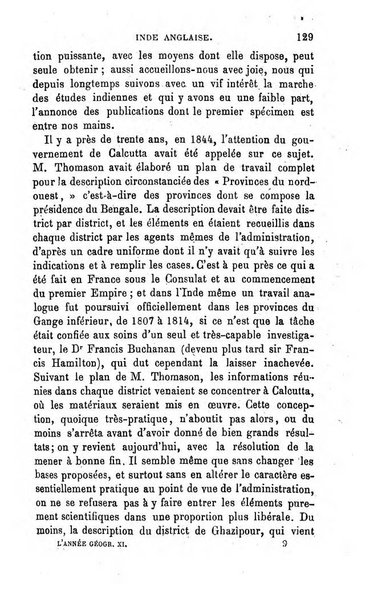 L'annee geographique revue annuelle des voyages de terre et de mer ainsi que des explorations, missions, relations et publications relatives aux sciences geographiques et ethnographiques