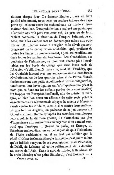 L'annee geographique revue annuelle des voyages de terre et de mer ainsi que des explorations, missions, relations et publications relatives aux sciences geographiques et ethnographiques