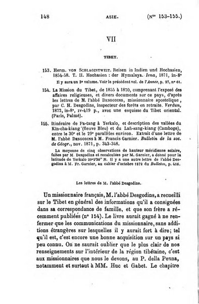 L'annee geographique revue annuelle des voyages de terre et de mer ainsi que des explorations, missions, relations et publications relatives aux sciences geographiques et ethnographiques