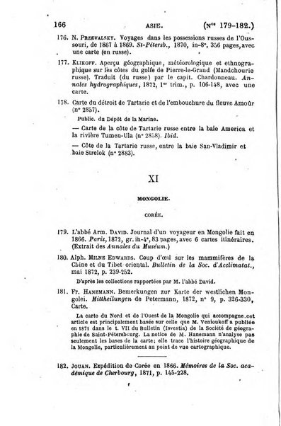 L'annee geographique revue annuelle des voyages de terre et de mer ainsi que des explorations, missions, relations et publications relatives aux sciences geographiques et ethnographiques