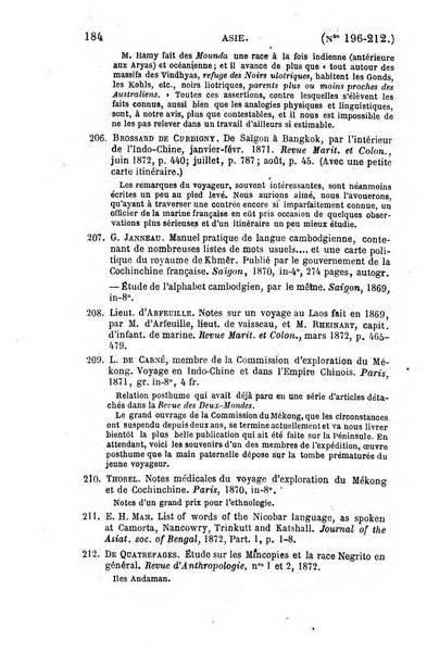 L'annee geographique revue annuelle des voyages de terre et de mer ainsi que des explorations, missions, relations et publications relatives aux sciences geographiques et ethnographiques