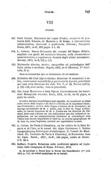 L'annee geographique revue annuelle des voyages de terre et de mer ainsi que des explorations, missions, relations et publications relatives aux sciences geographiques et ethnographiques