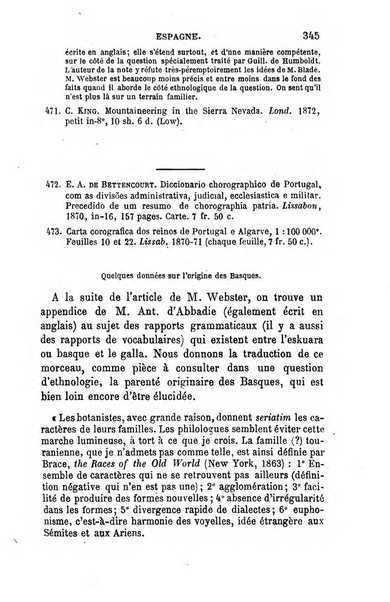 L'annee geographique revue annuelle des voyages de terre et de mer ainsi que des explorations, missions, relations et publications relatives aux sciences geographiques et ethnographiques