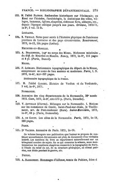 L'annee geographique revue annuelle des voyages de terre et de mer ainsi que des explorations, missions, relations et publications relatives aux sciences geographiques et ethnographiques