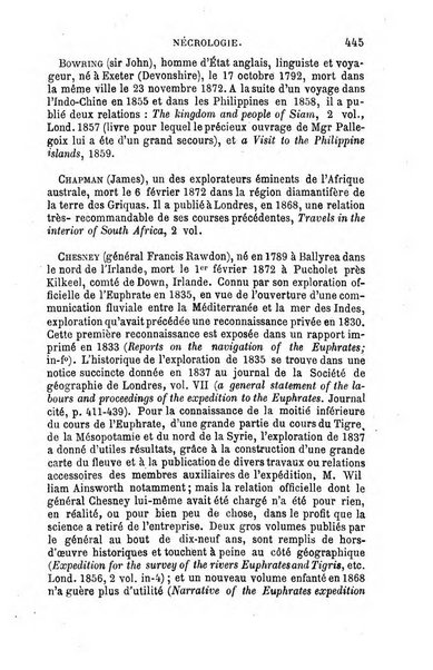 L'annee geographique revue annuelle des voyages de terre et de mer ainsi que des explorations, missions, relations et publications relatives aux sciences geographiques et ethnographiques