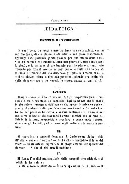 L'annotatore giornale della Società didascalica italiana di Roma