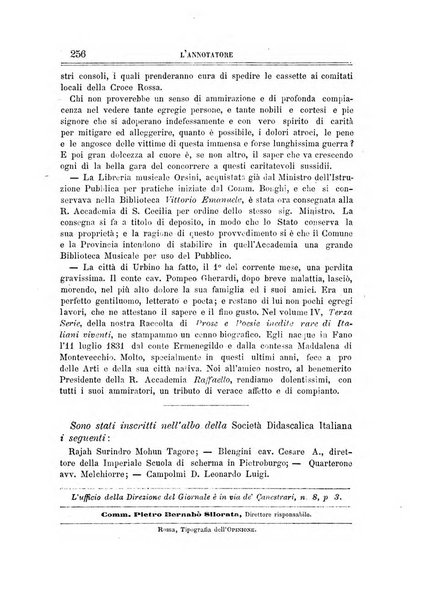 L'annotatore giornale della Società didascalica italiana di Roma