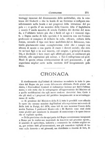 L'annotatore giornale della Società didascalica italiana di Roma