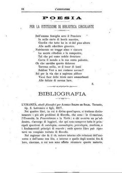 L'annotatore giornale della Società didascalica italiana di Roma