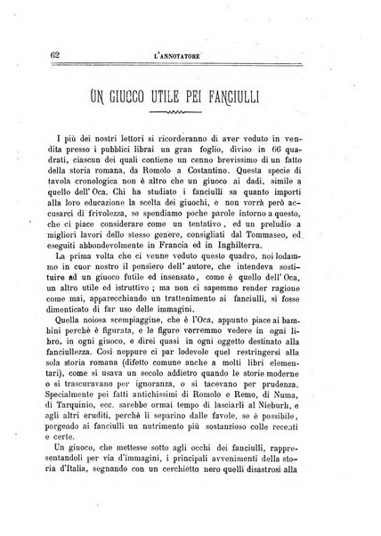 L'annotatore giornale della Società didascalica italiana di Roma