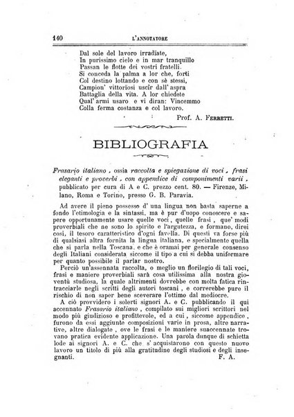 L'annotatore giornale della Società didascalica italiana di Roma