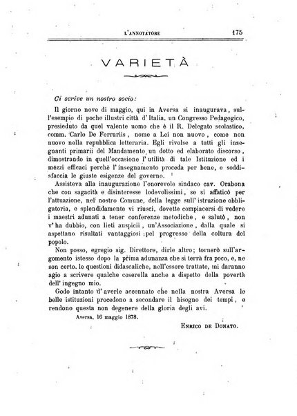 L'annotatore giornale della Società didascalica italiana di Roma