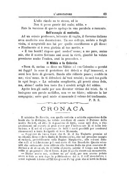 L'annotatore giornale della Società didascalica italiana di Roma