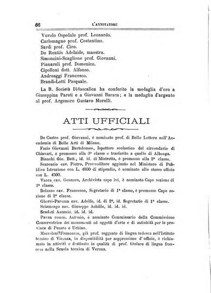 L'annotatore giornale della Società didascalica italiana di Roma